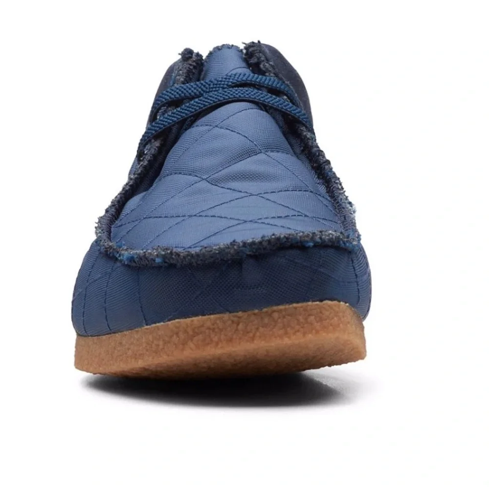 NEW Clarks Shacre II Step Navy Extreme Comfort Quilted Lace Up Shoes Men's 12 M